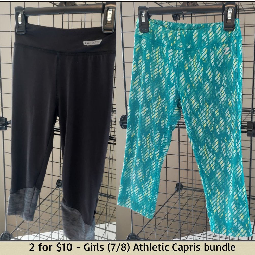 2 for $10 - Girls (7/8) athletic capris bundle!